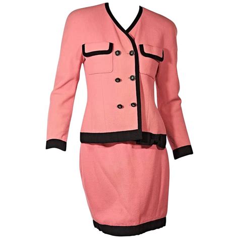 women's suit skirt pink vintage chanel|Chanel suits for women.